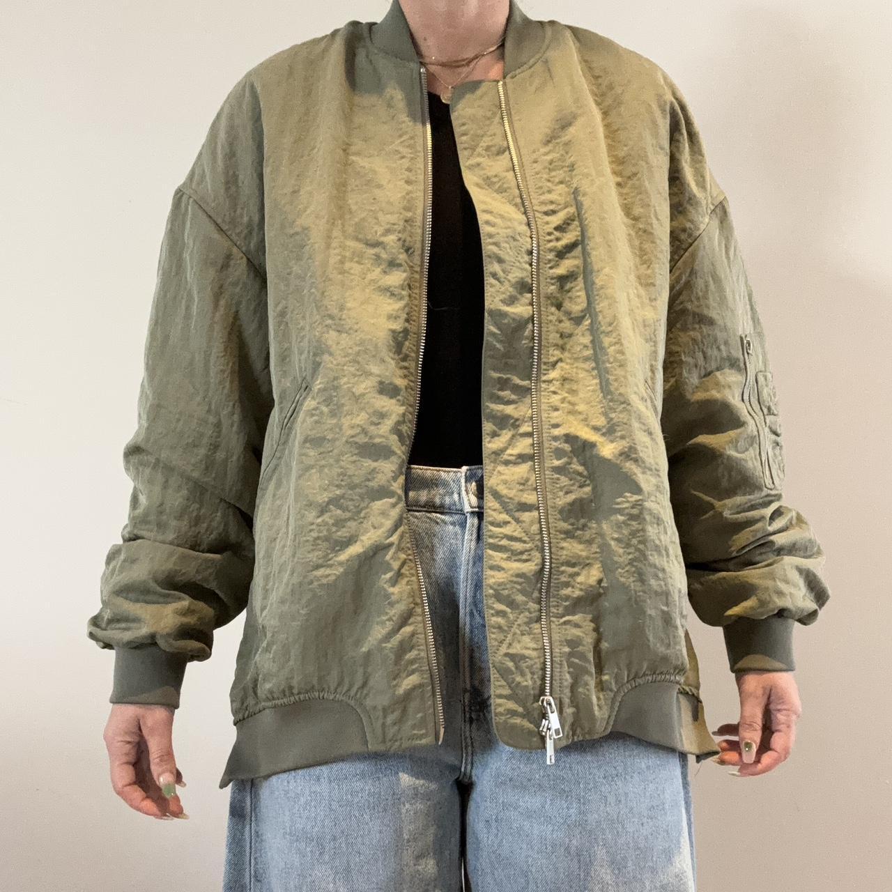 Zara Light buy Green Bomber Jacket X Large