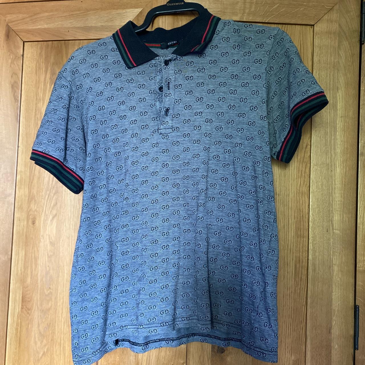 Gucci gg Polo shirt. In very good condition apart... - Depop