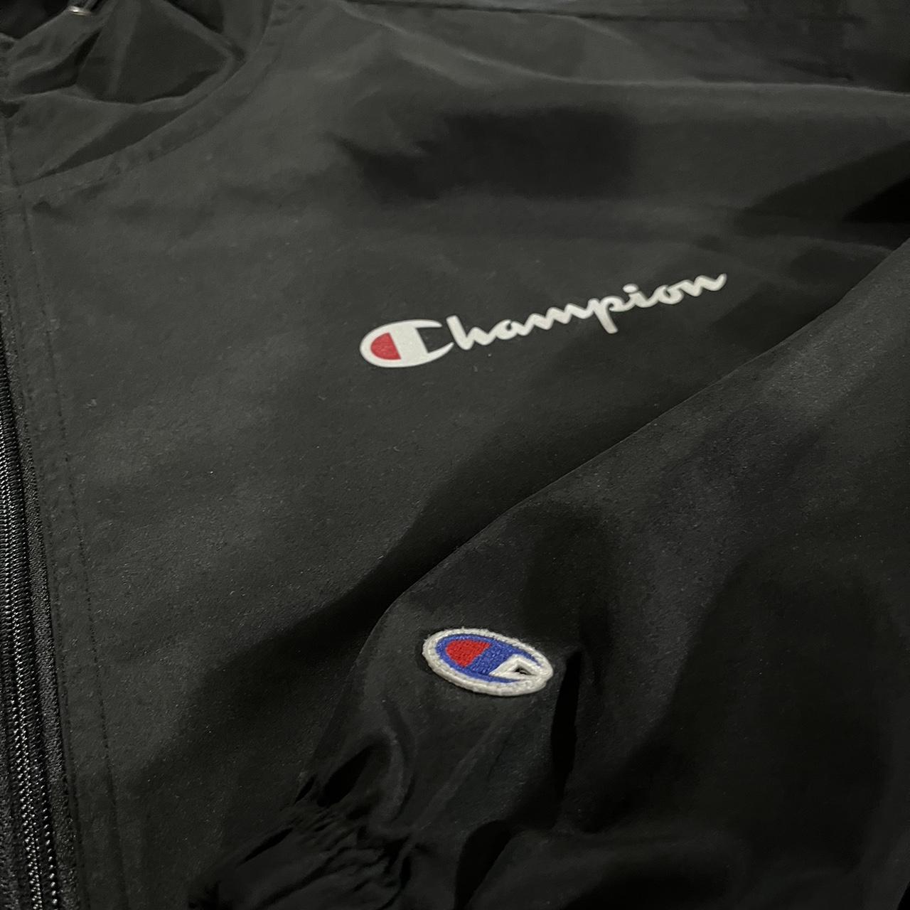 Champion Pullover Windbreaker in Black Size XL No... - Depop