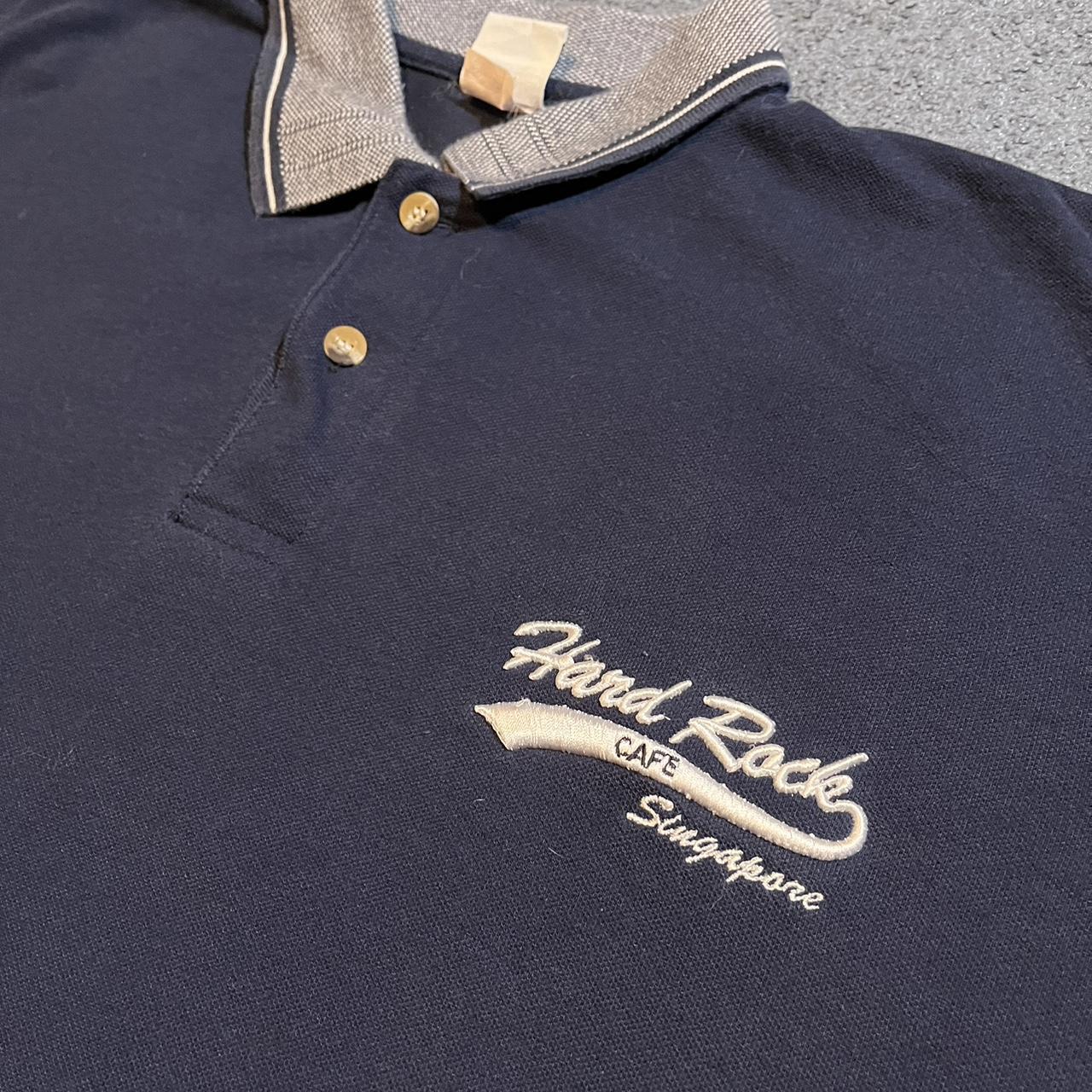 HARD ROCK SINGAPORE COLLARD TEE SIZE XL 26 x... Depop