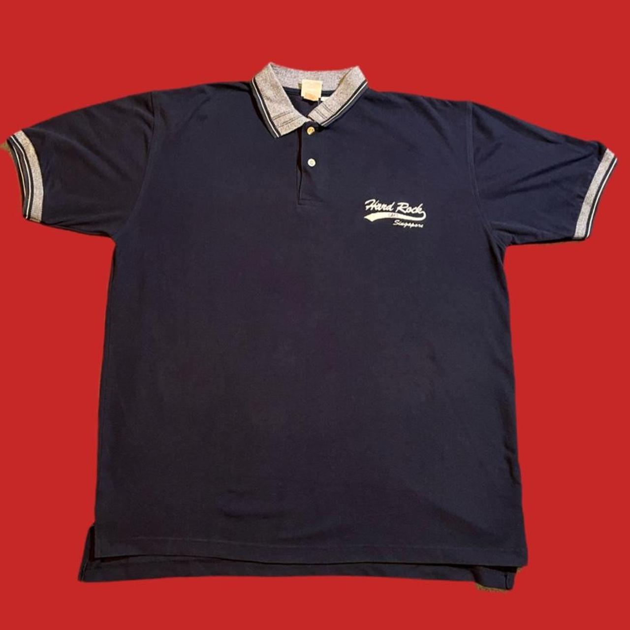 HARD ROCK SINGAPORE COLLARD TEE SIZE XL 26 x... Depop