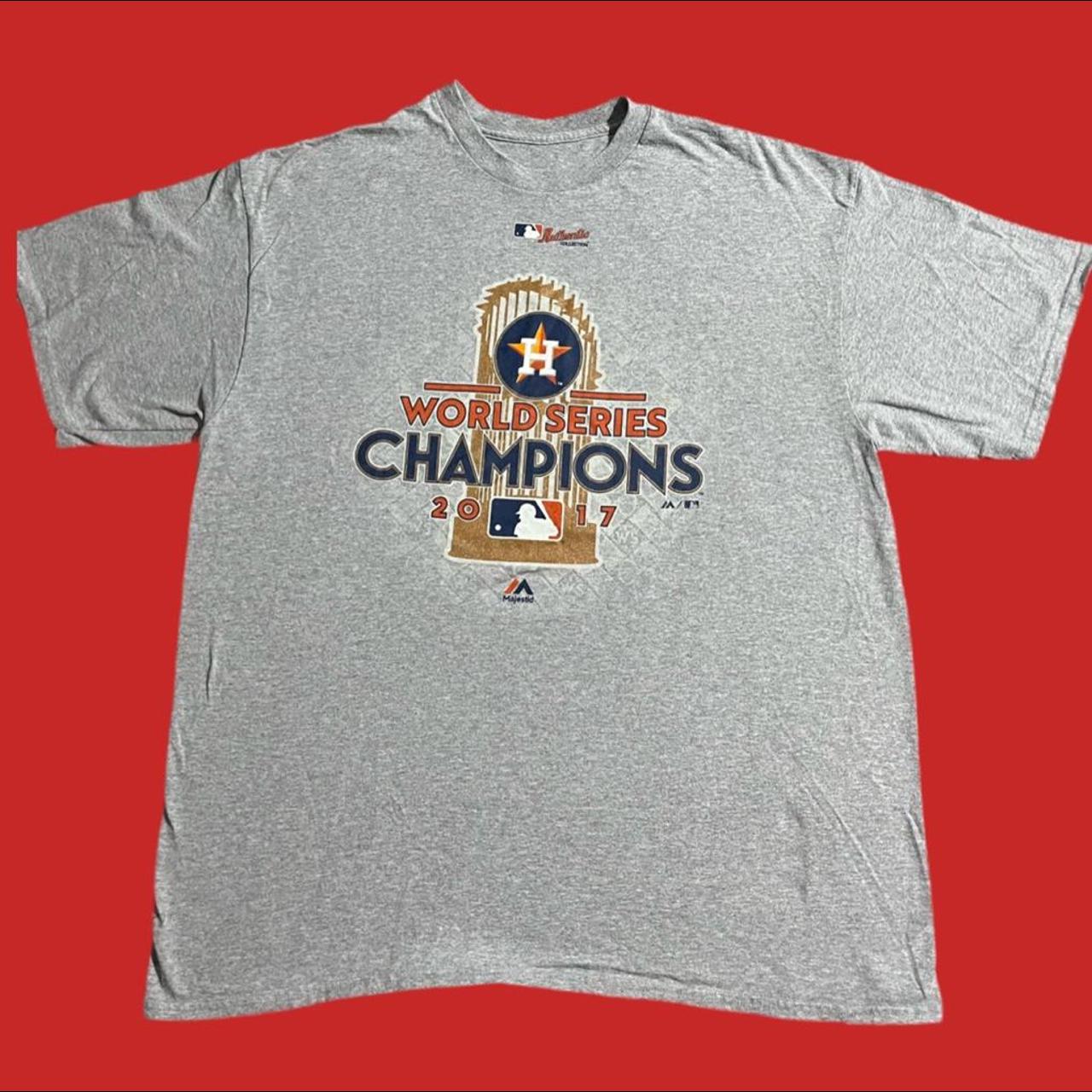 2017 Houston Astros World Series Shirt Authentic - Depop