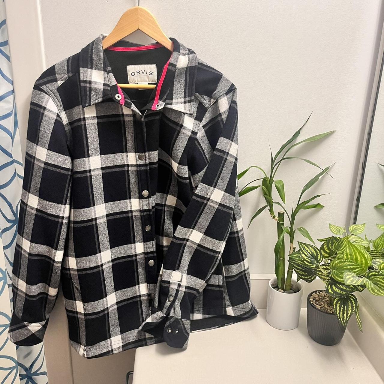 Black and white boyfriend flannel coat. Pretty... - Depop