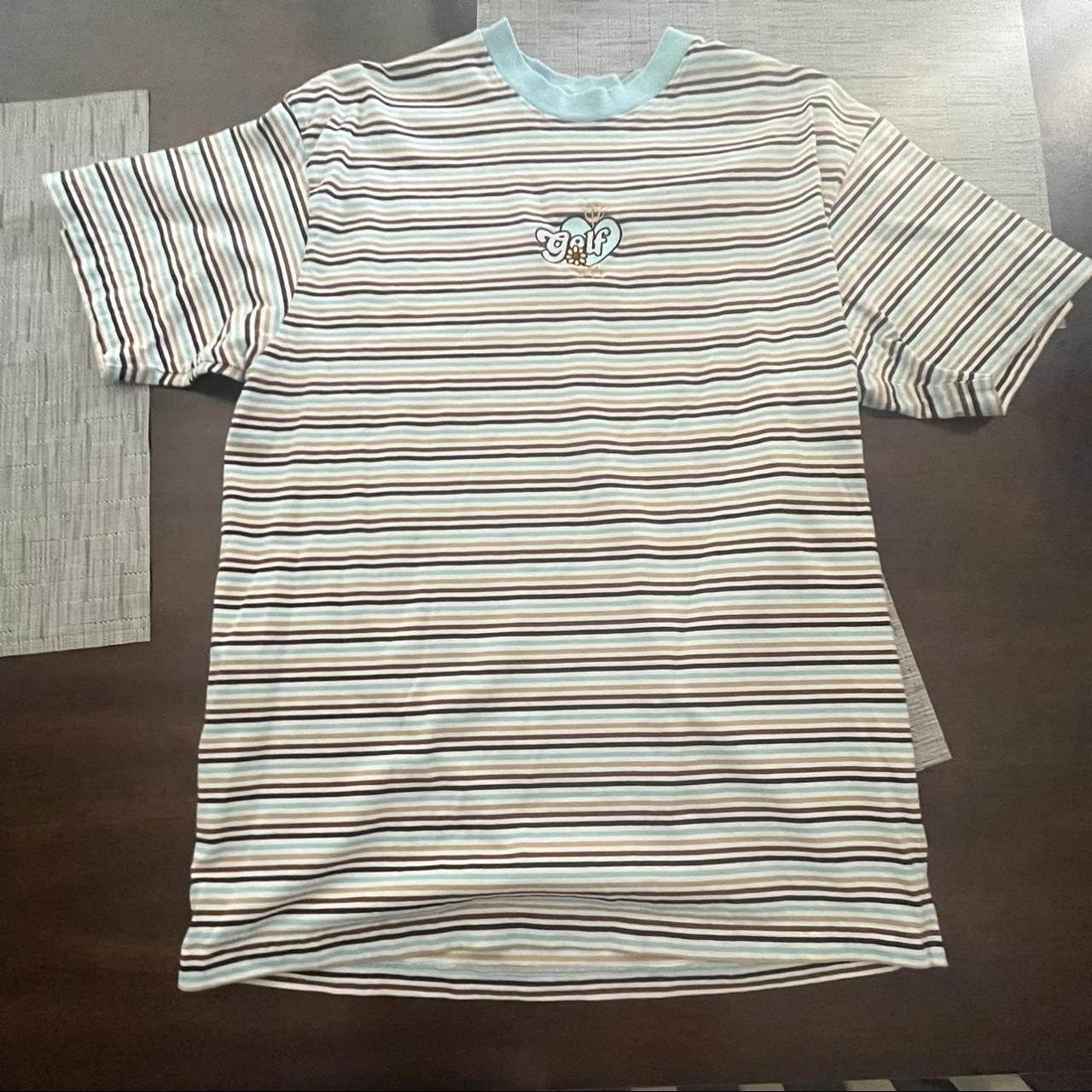 Golf wang striped T-shirt - Depop