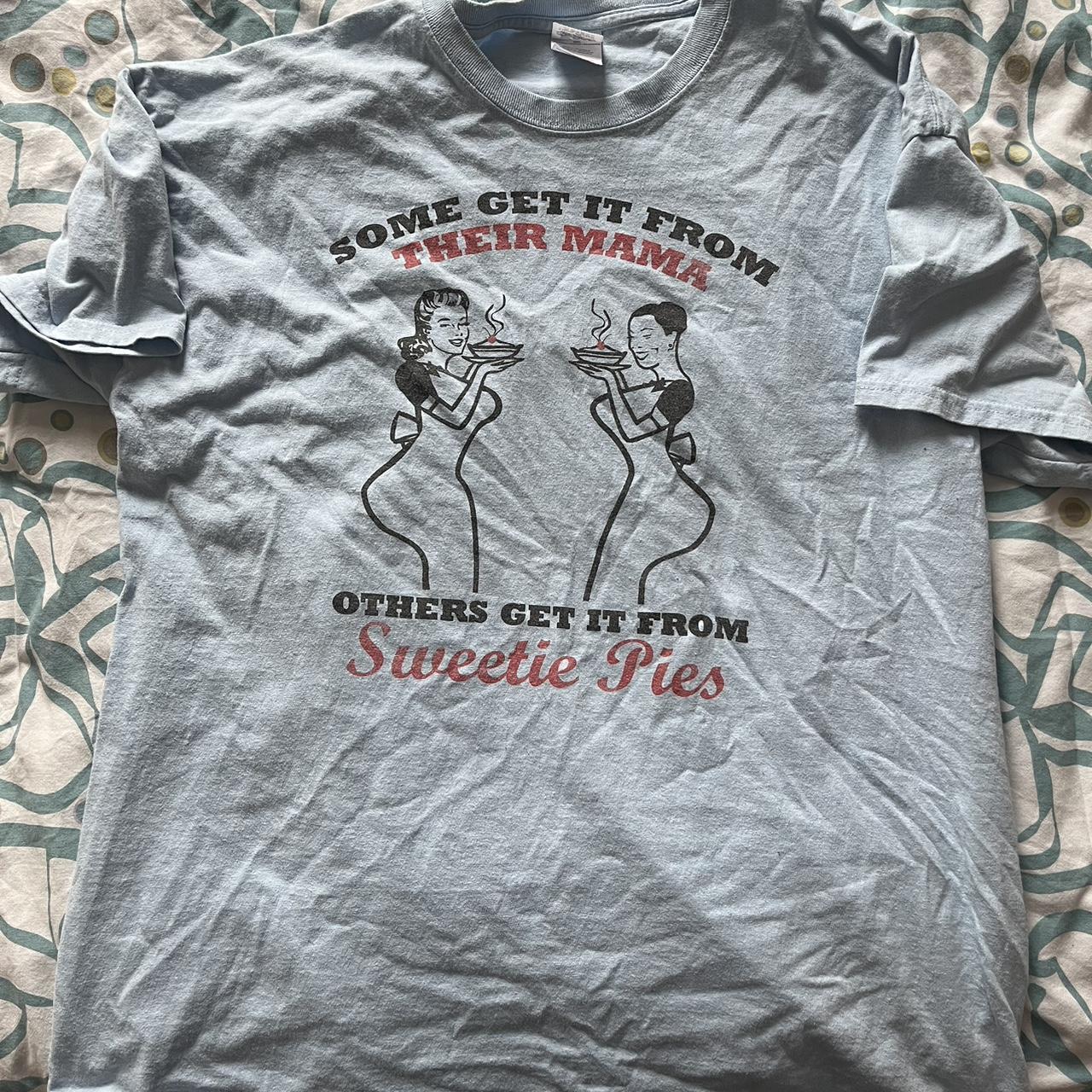 Vintage baby blue graphic tee vintage graphictee Depop