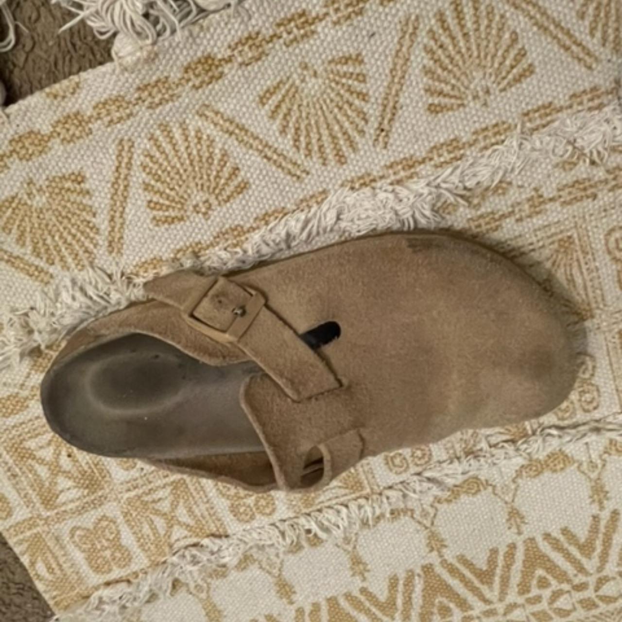 Birkenstock Boston suede latte cream size 38. Minor... - Depop