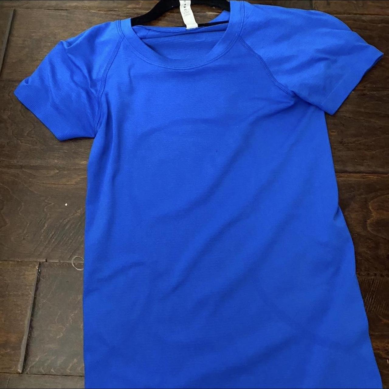 Electric blue only worn once lululemon swiftly size 2 - Depop