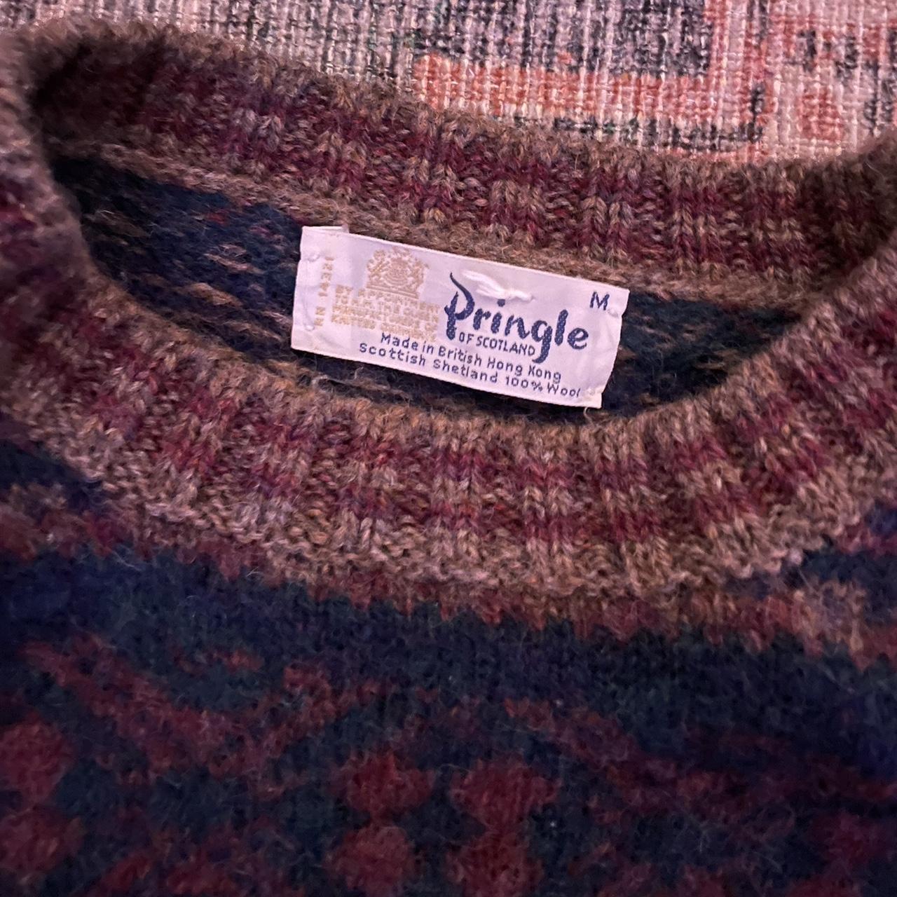Pringle Women's Blue and Brown Jumper (2)