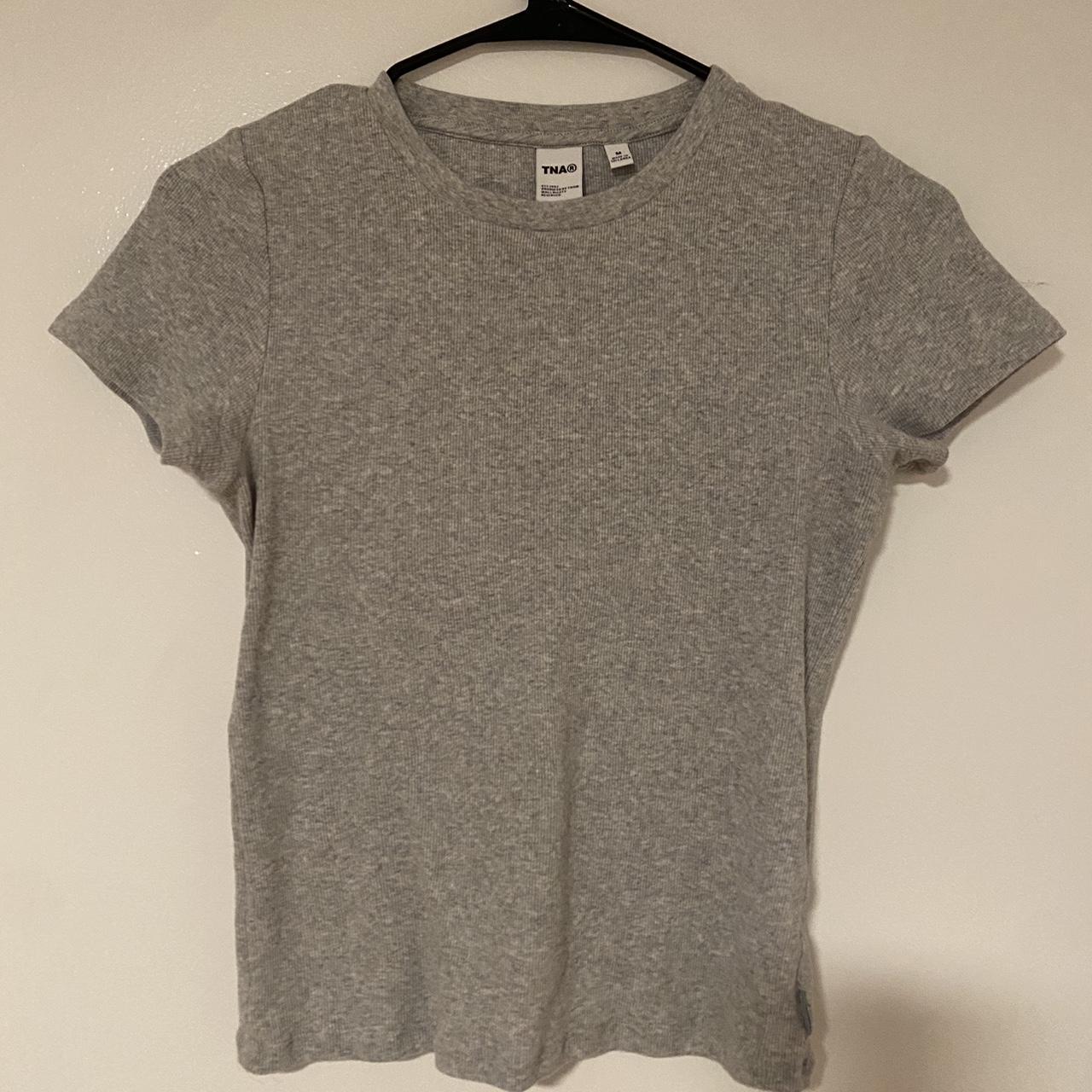 Aritzia Women's Grey T-shirt | Depop