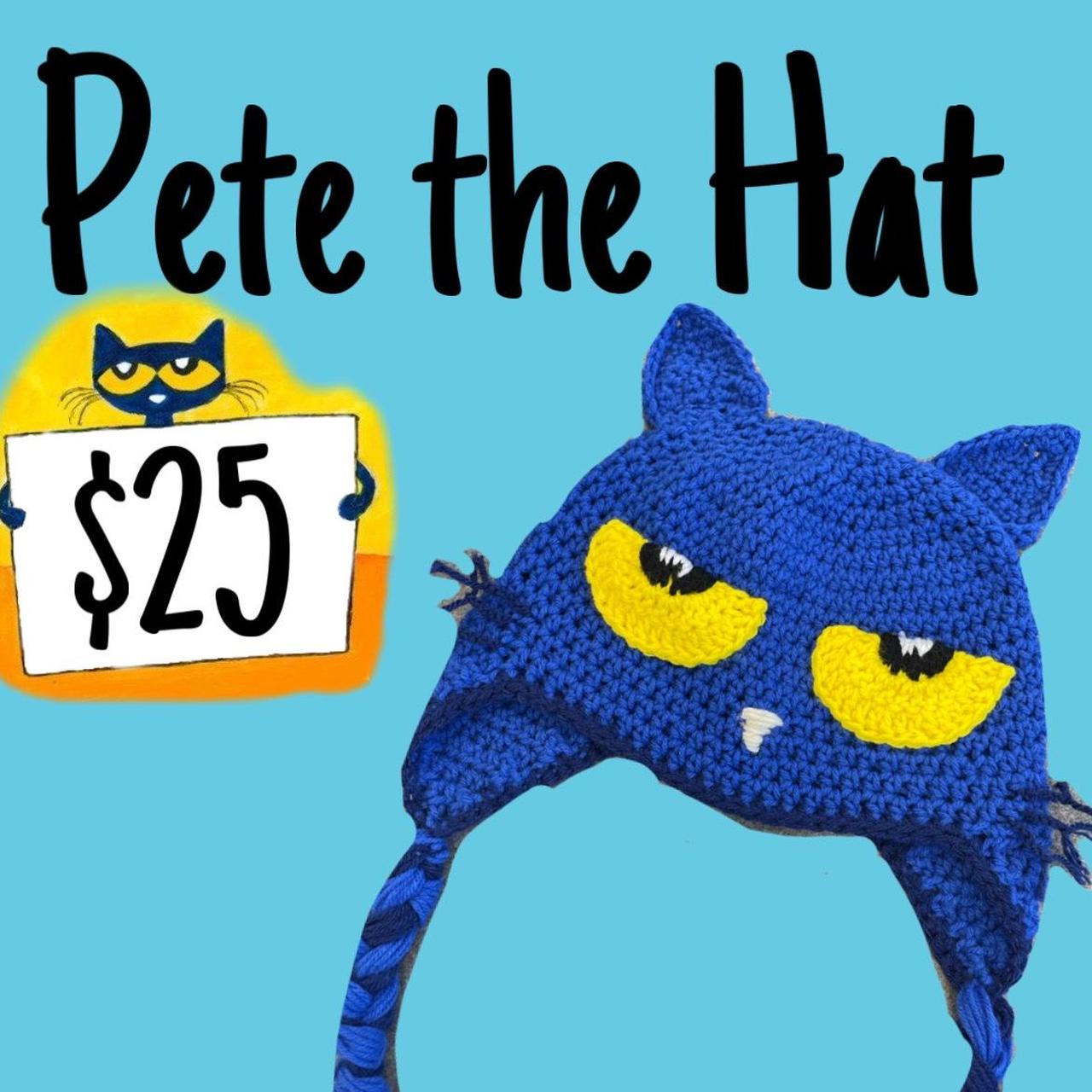 PETE THE CAT CROCHET HAT 🔵made to order, custom... Depop