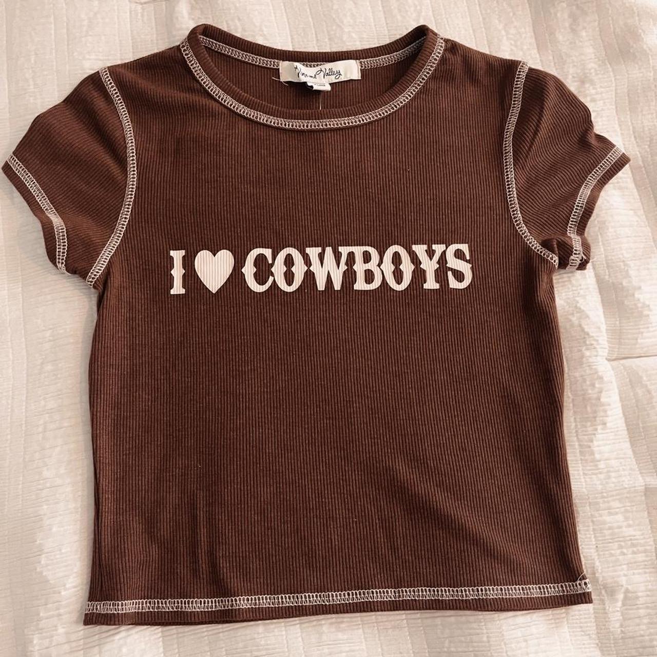 Baby tee I 🤍 cowboys new with tags! #babytee #cowboy... - Depop