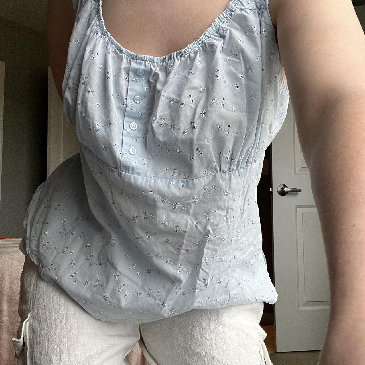 Women's Blue Vest Depop