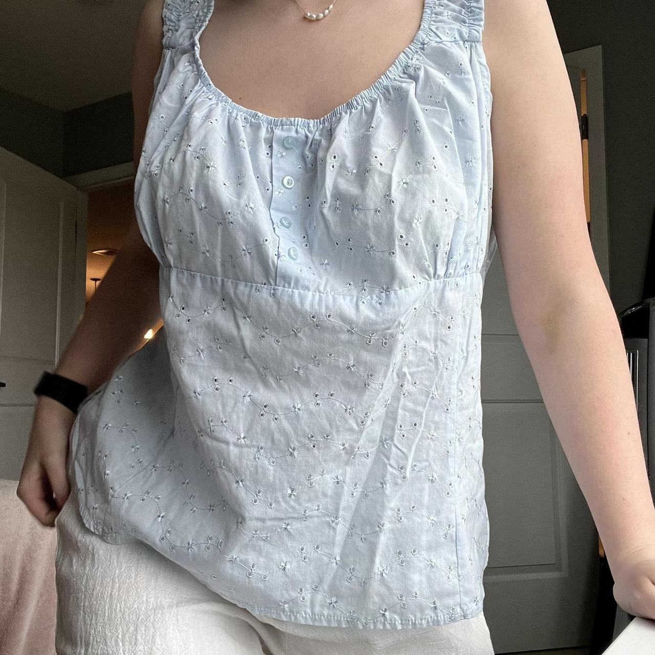 Women's Blue Vest Depop