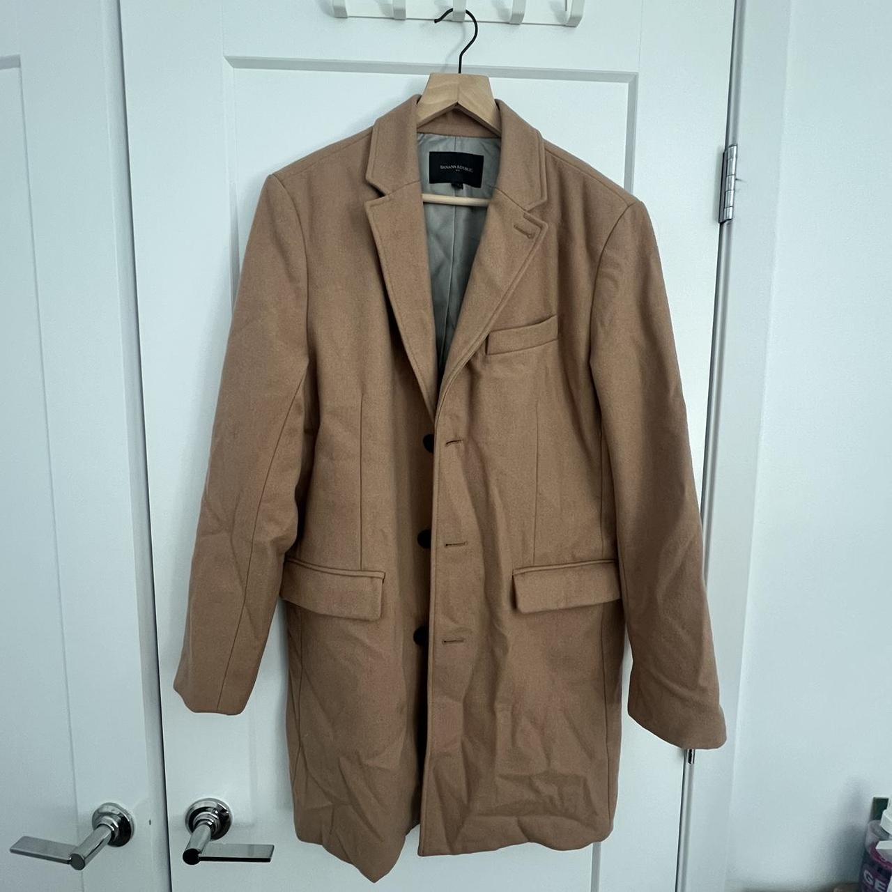 banana republic men’s trench coat size medium... - Depop