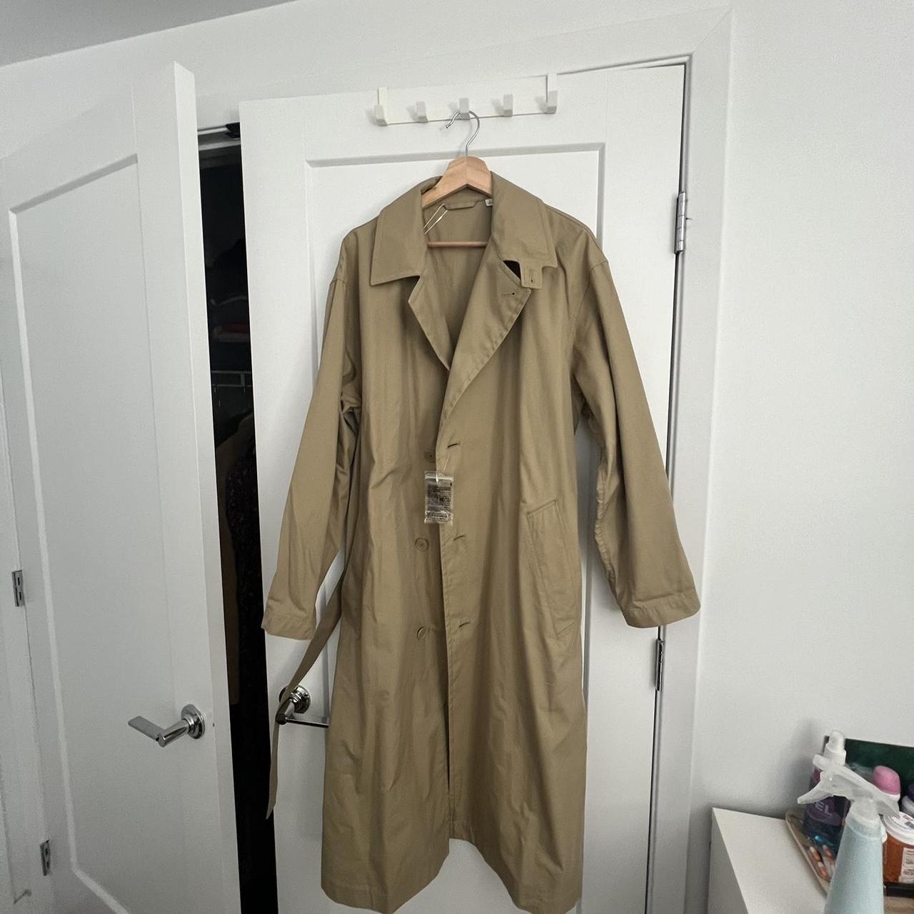 uniqlo u trench coat size small, but fits more like... - Depop