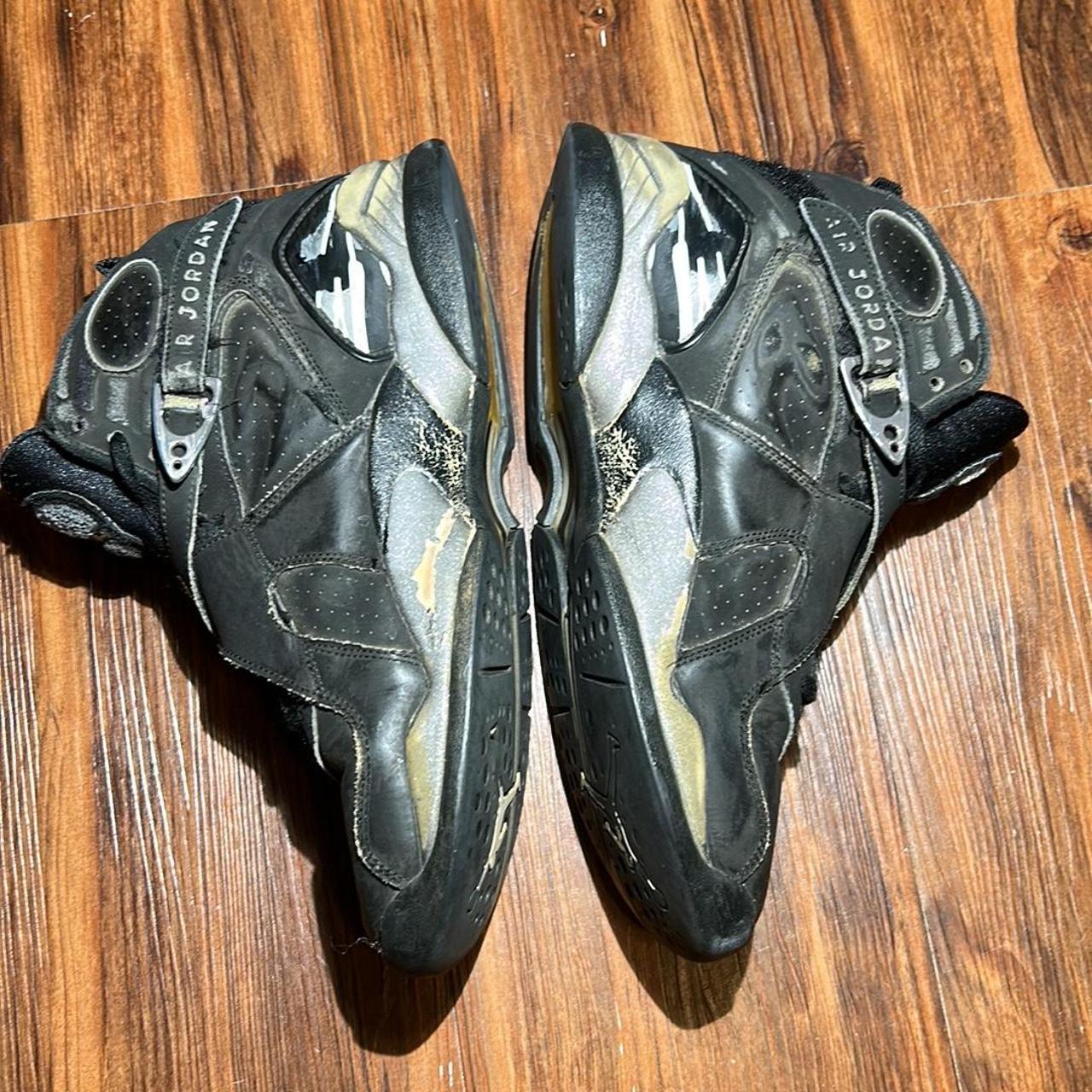 Jordan Men's Black and Silver Trainers (3)
