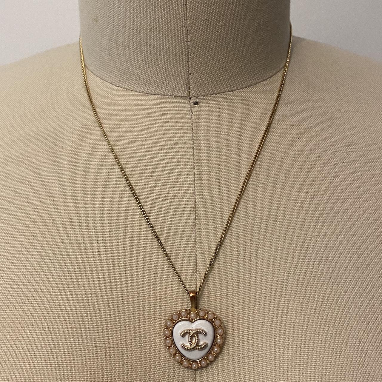 Reworked vintage Chanel pendant necklace. In perfect... - Depop