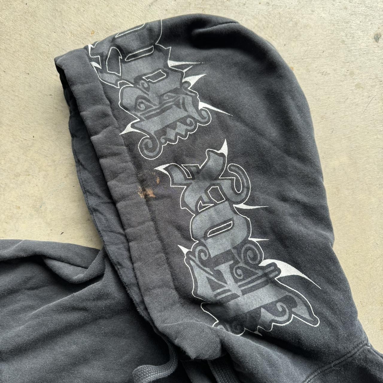 Y2K Skater Fox Racing Black Skull Zip Up Hoodie | Depop