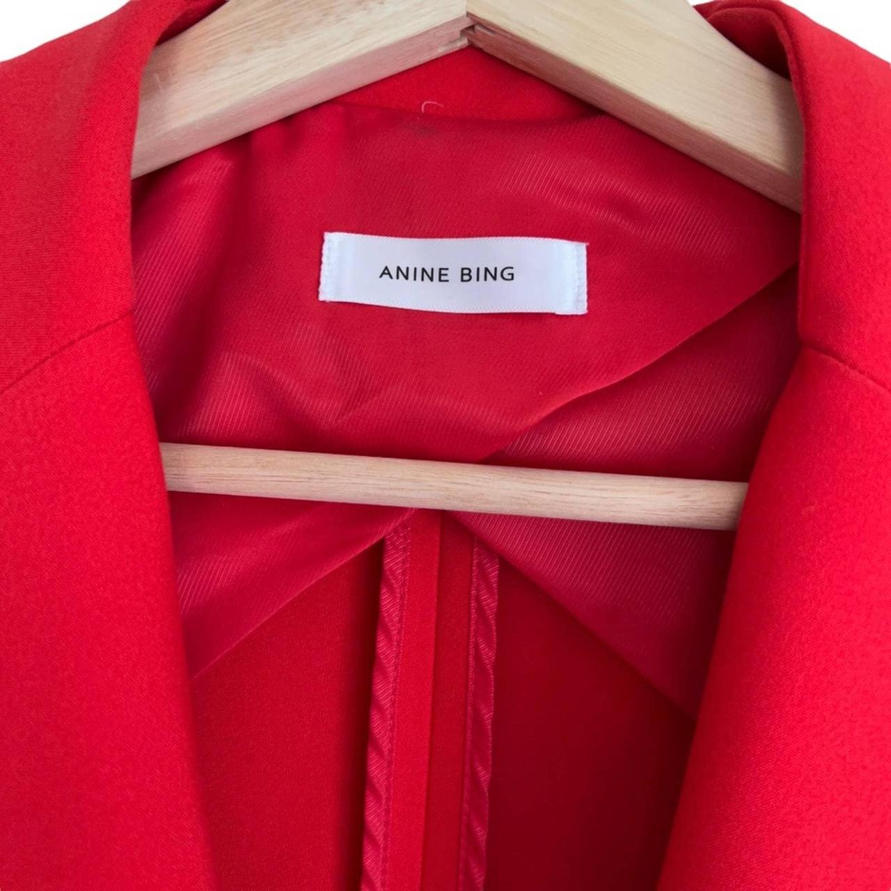 NWOT Anine Bing Schoolboy Single Breasted Blazer Red Depop