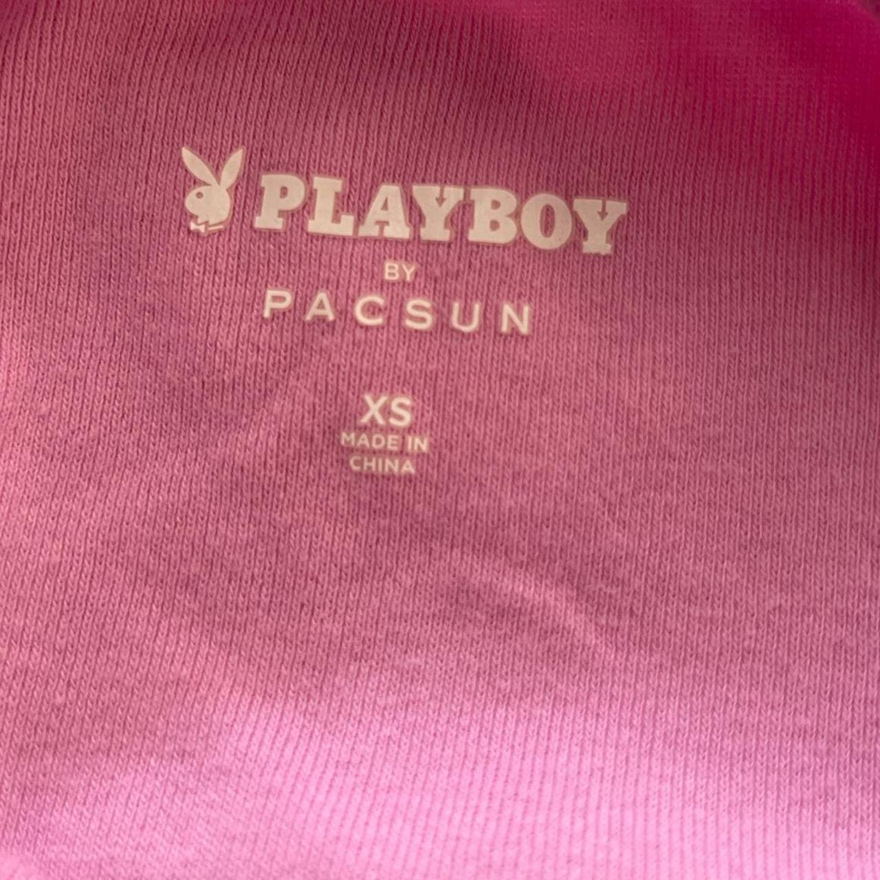Playboy Women's Pink Crop-top | Depop