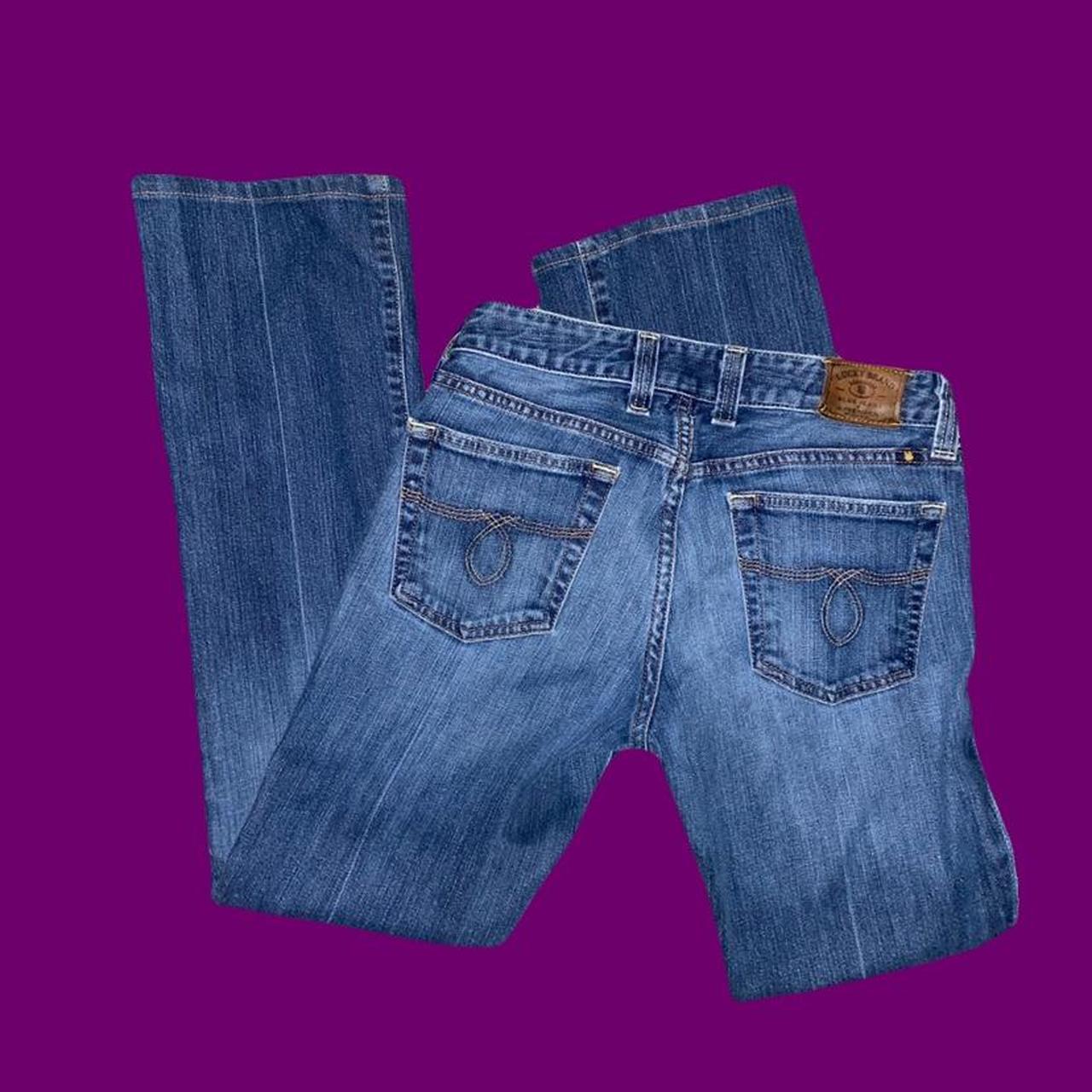 Lucky Brand Women's Navy and Blue Jeans Depop