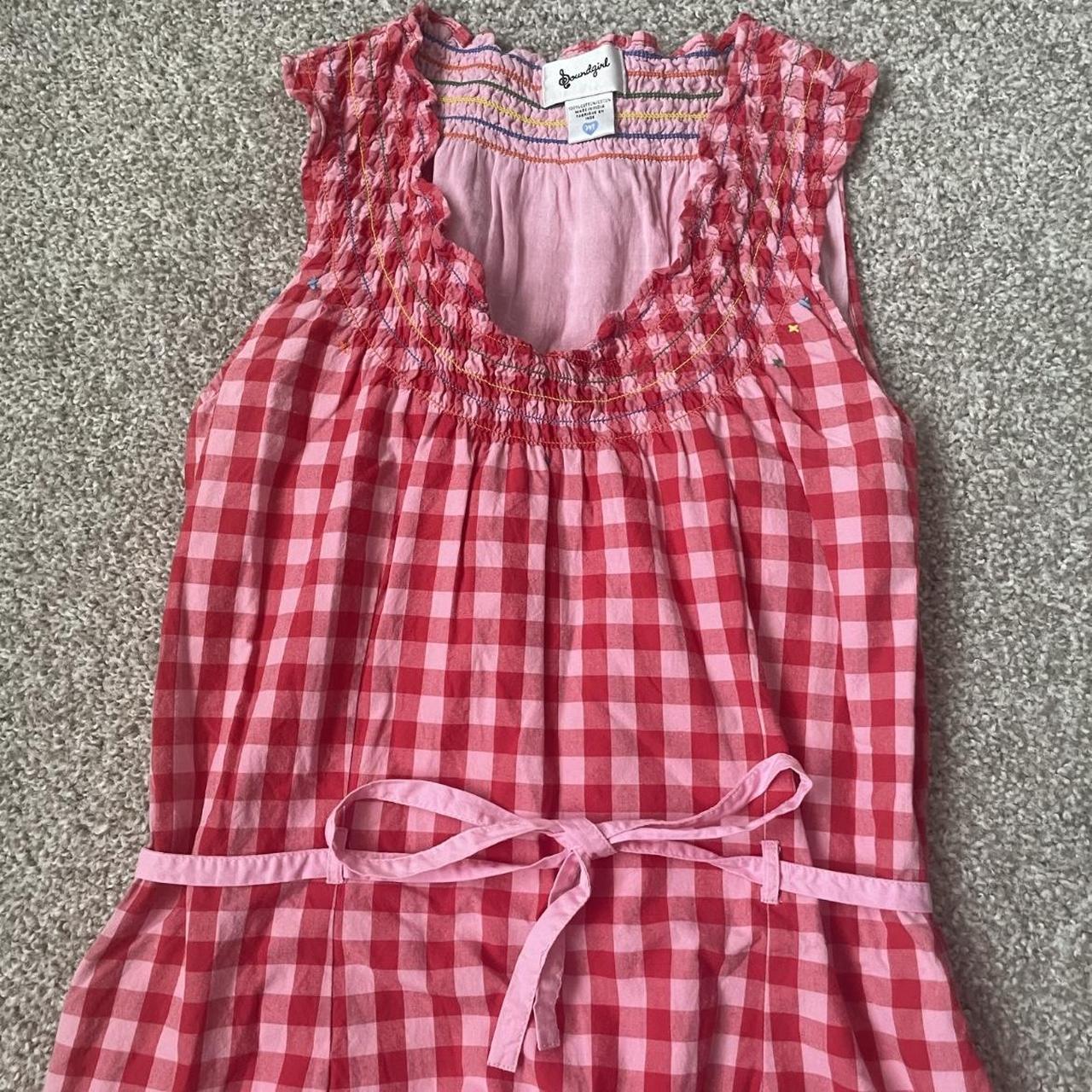 Vintage red and pink dress! This dress is so cute... - Depop