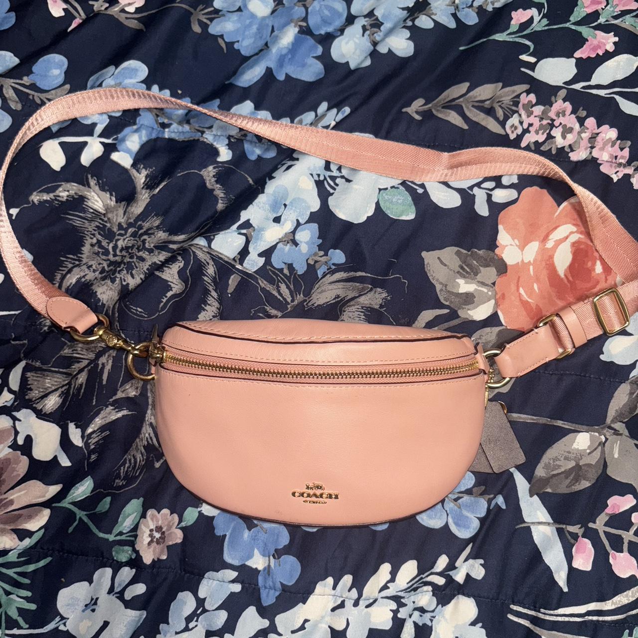 Pink coach fanny pack best sale