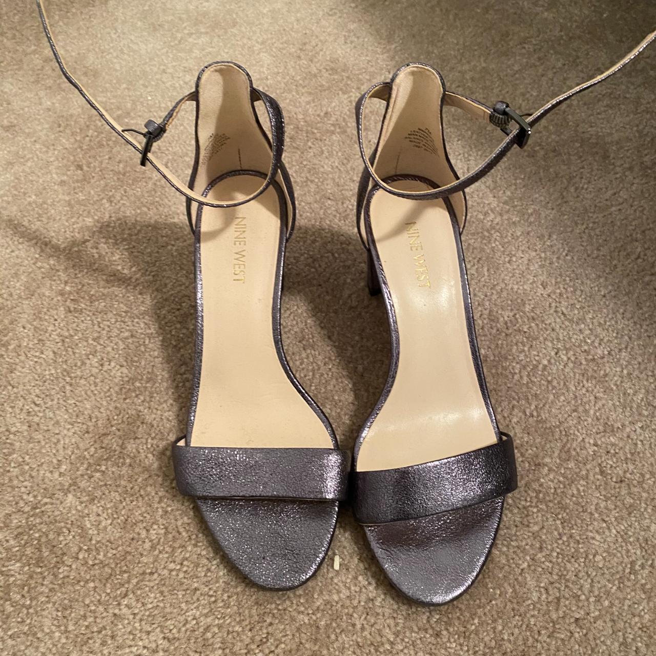 Nine west hot sale silver sandals