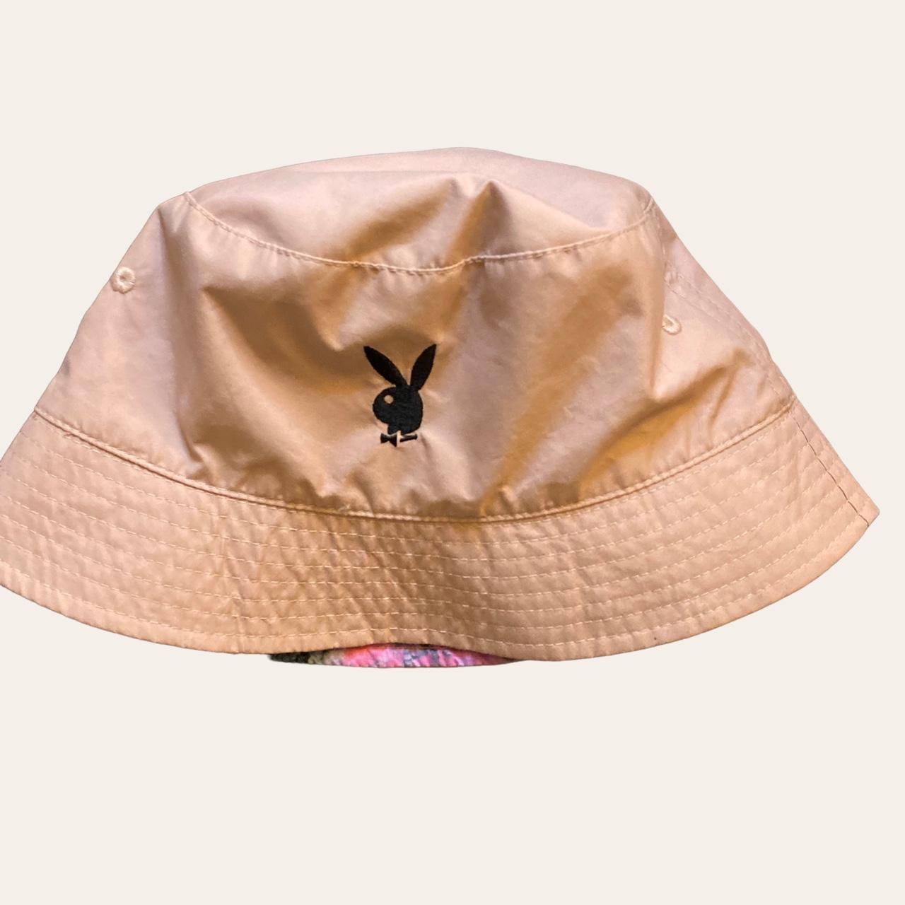 pink playboy bucket hat