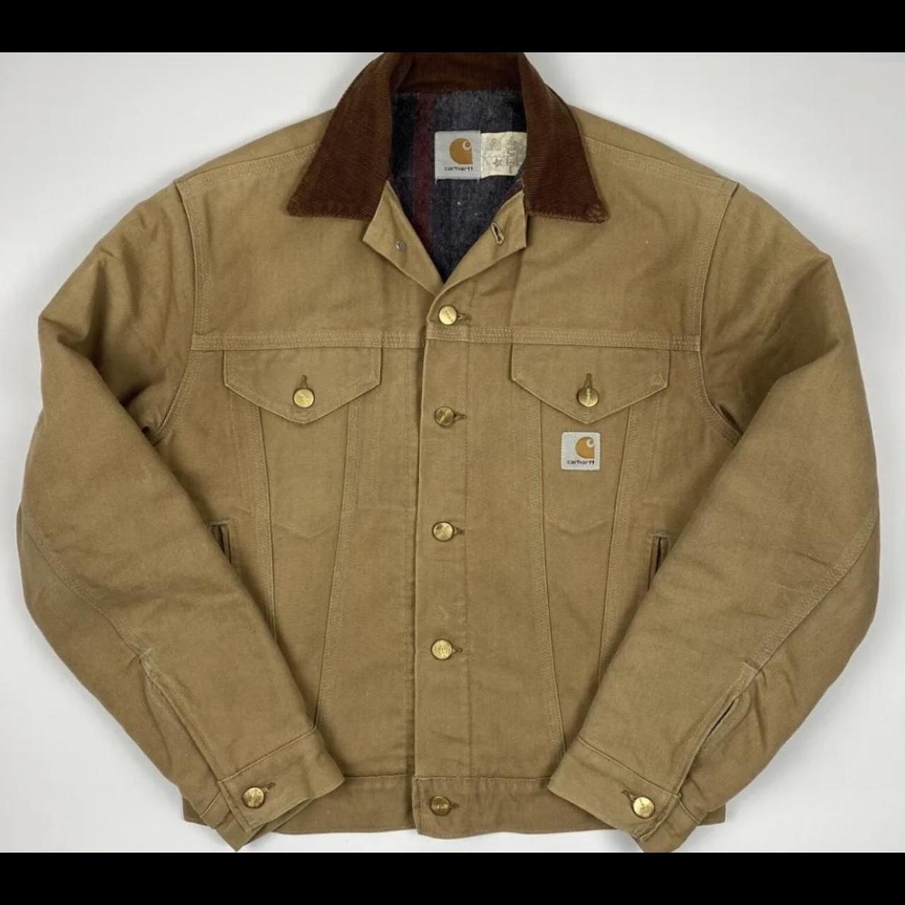 Carhartt Worker Blanket Lined Jacket Tan Brown Mens... Depop