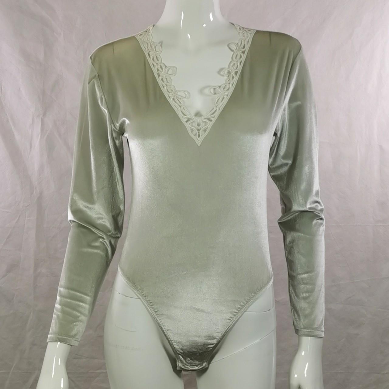 Women's Grey Bodysuit Depop