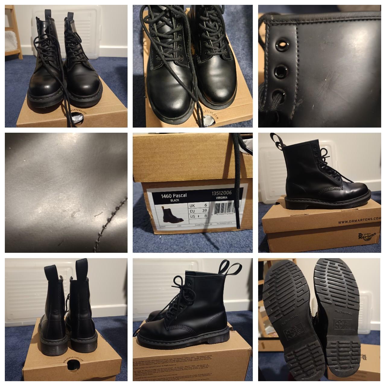 Dr Martens Black Mono boots size EU 39 UK 6 US 8. Depop