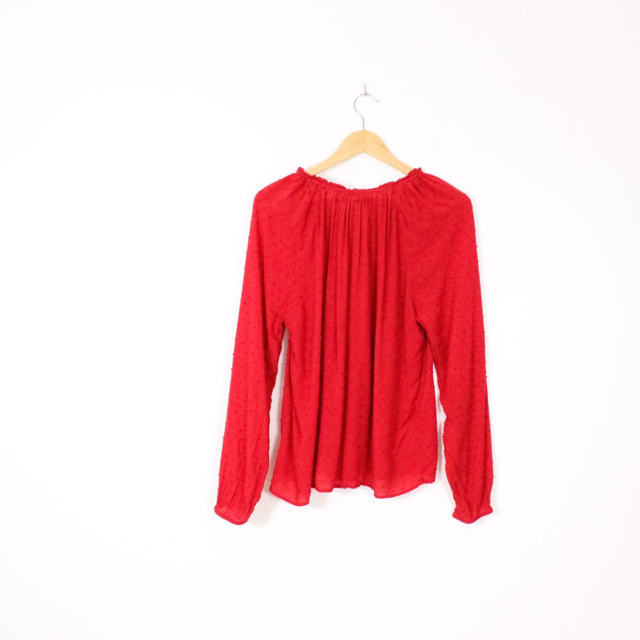 Gap red deals blouse