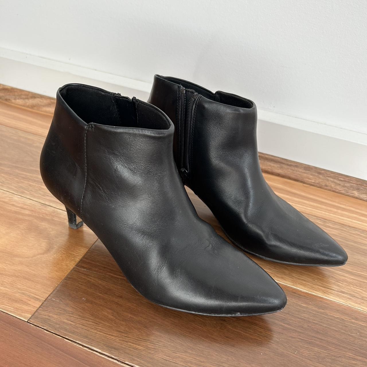 clarks black ankle boots