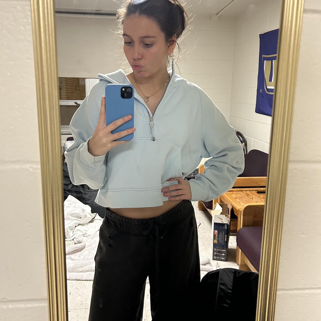 lululemon quarter zip scuba color powder... Depop