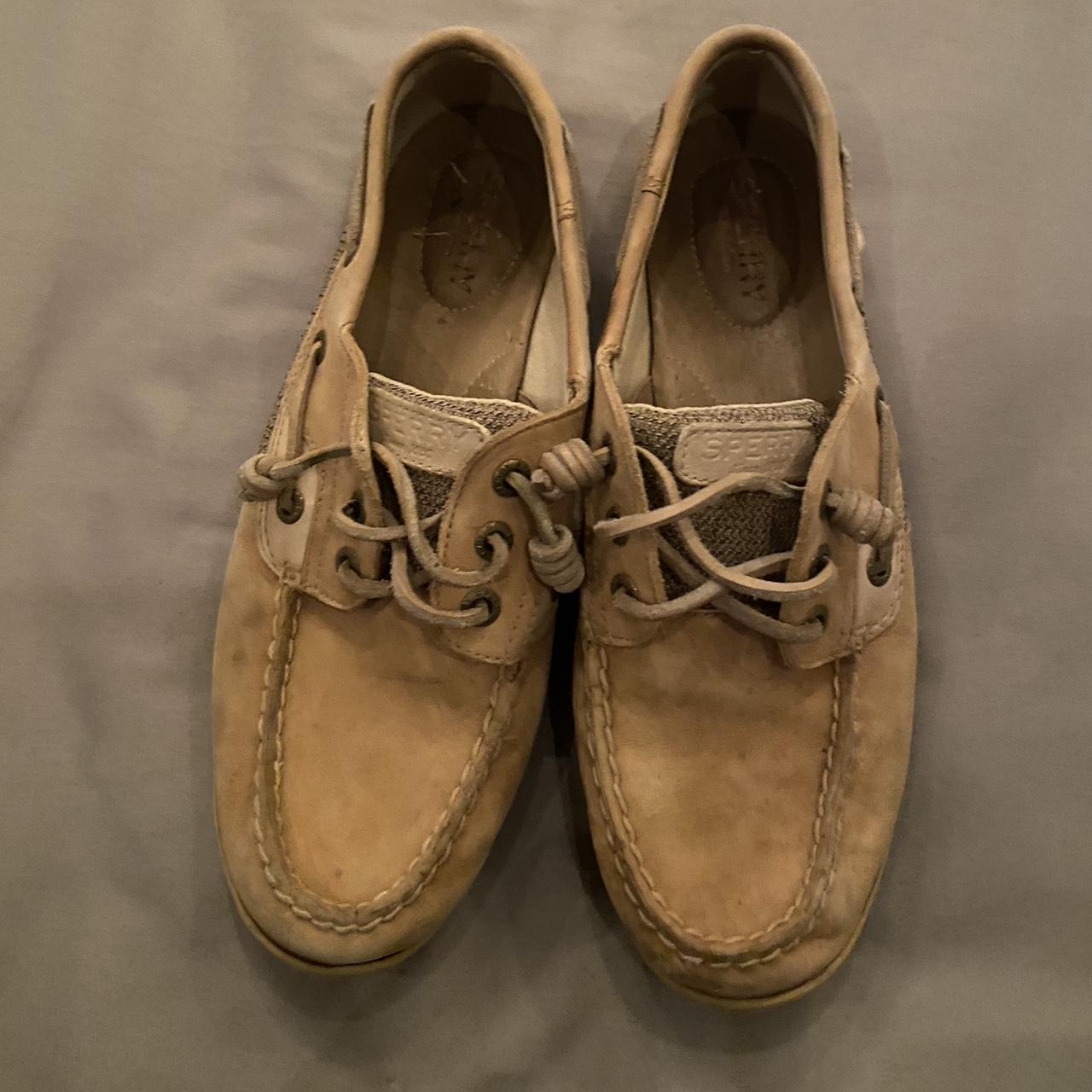 Sperry Women's Tan Boatshoes Depop