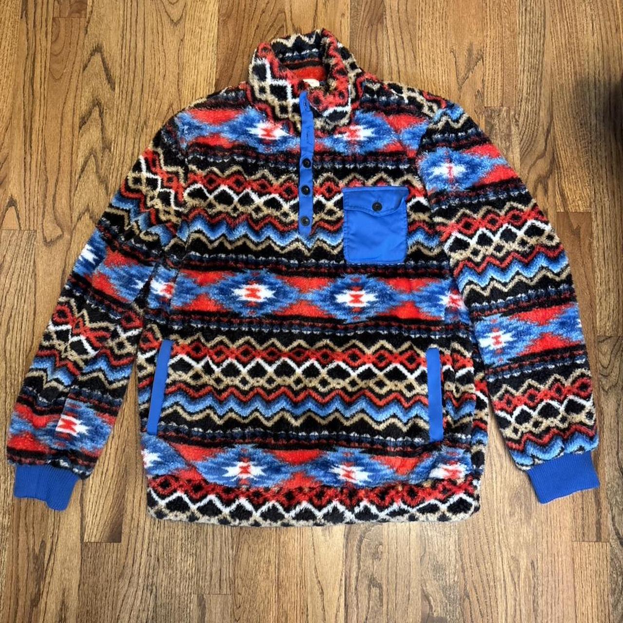 Men's Jacket - Multi - M – Aztec patterned multic… - image 3