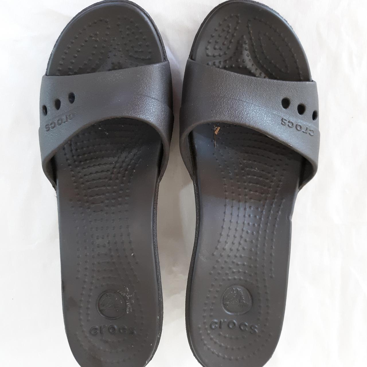 Women's Crocs Sassari Wedge Sandals Sliders Size 8... - Depop