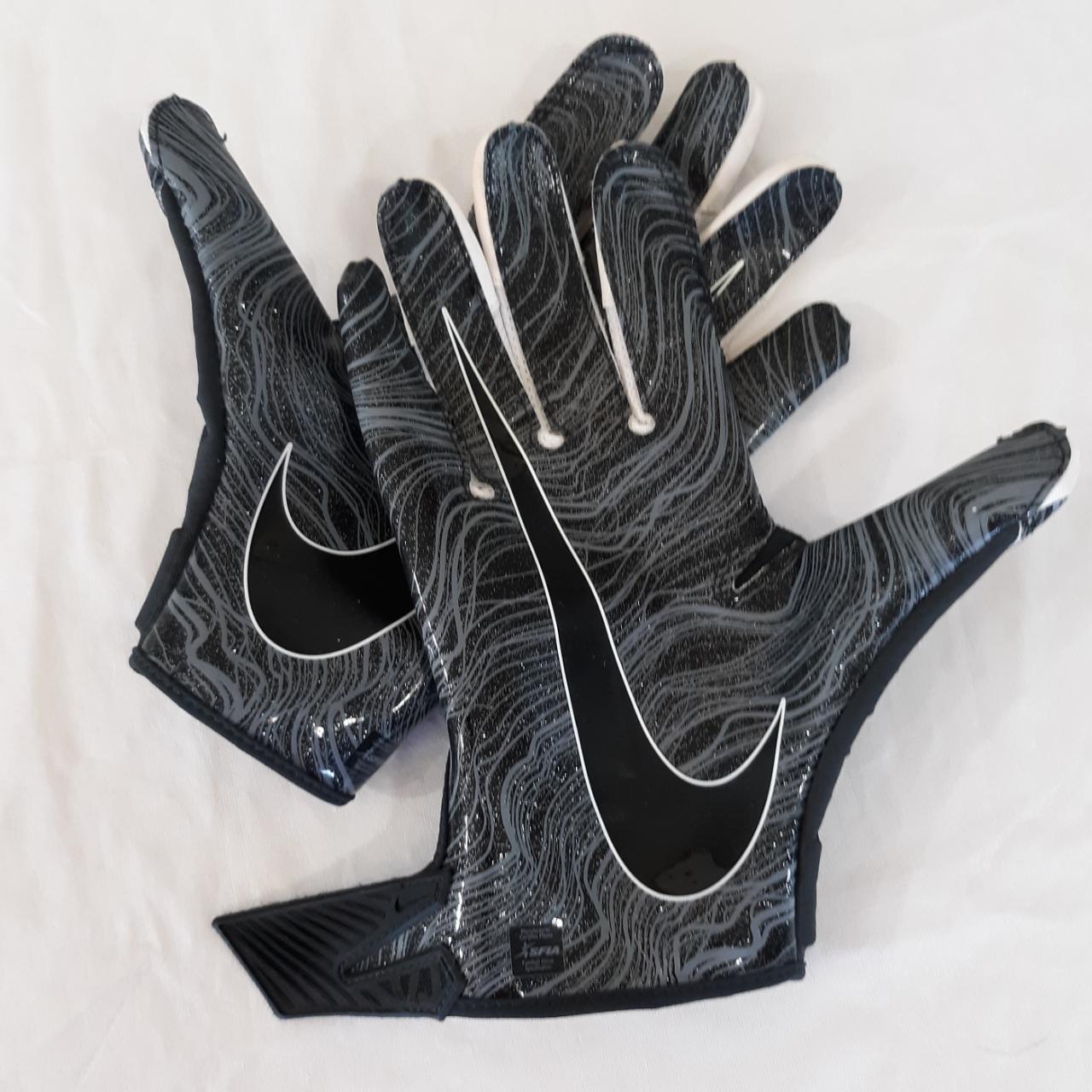 all red nike football gloves