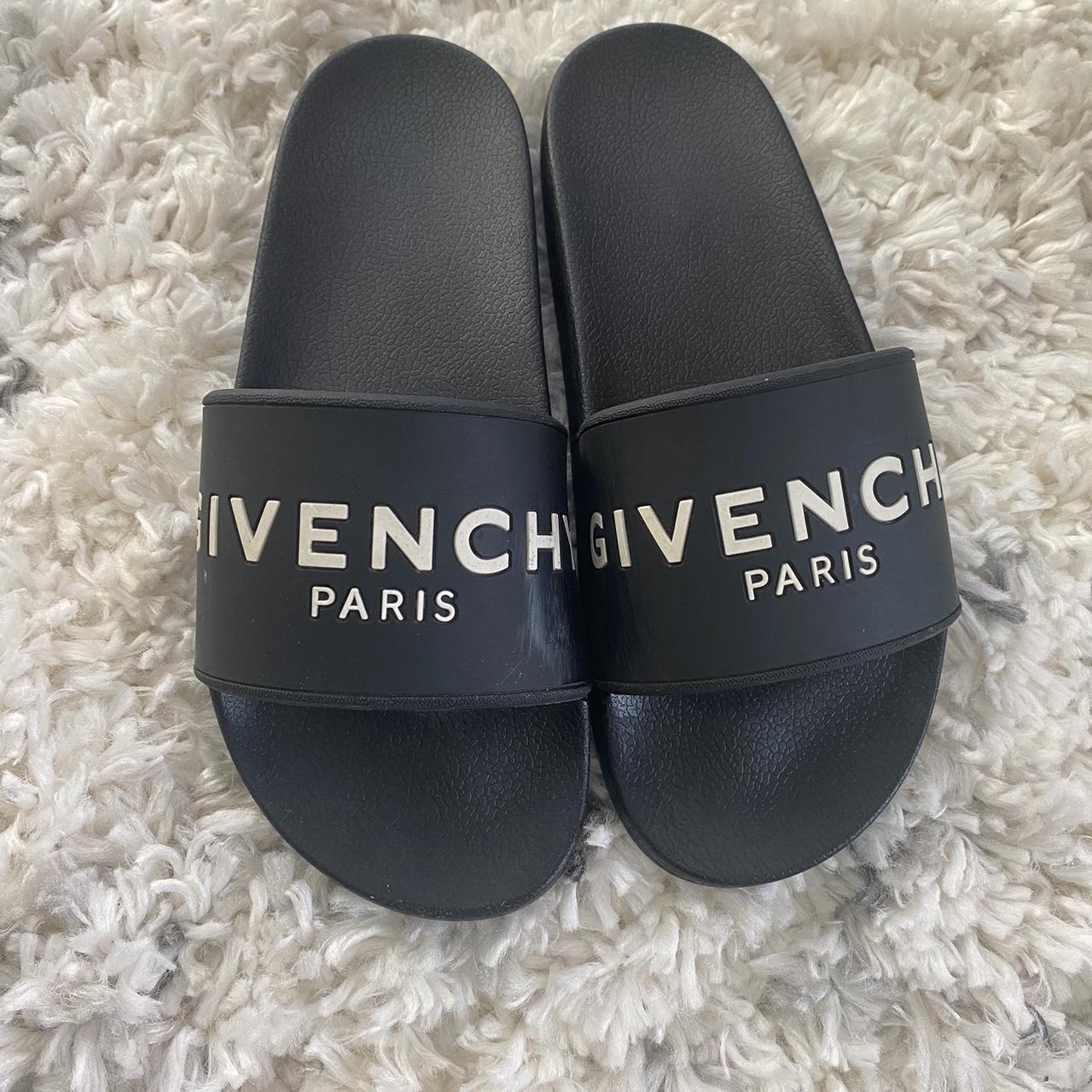 Givenchy logo slides Size 42/ 9.5 Used but still... Depop