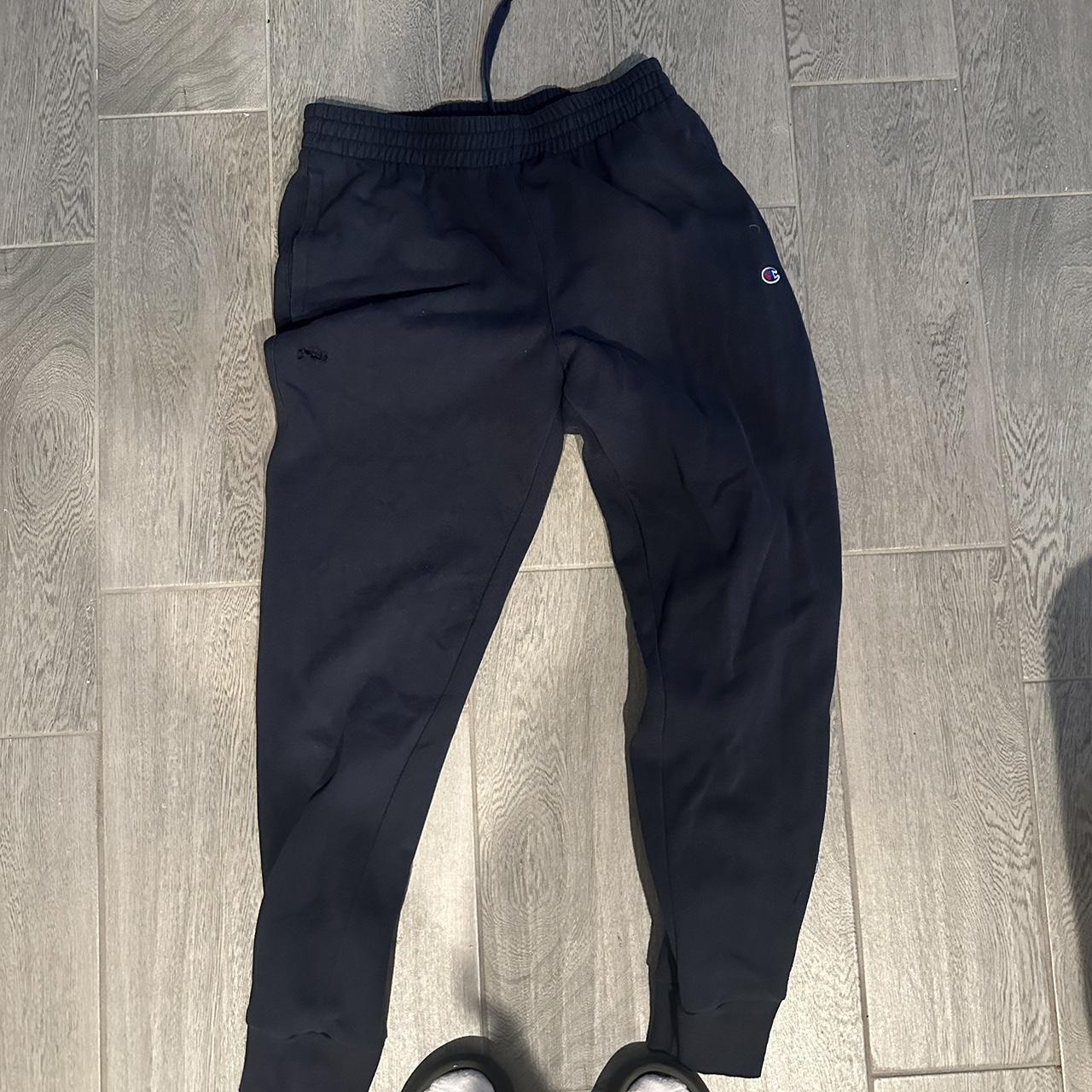 navy blue champion sweatpants 7/10 condition - Depop