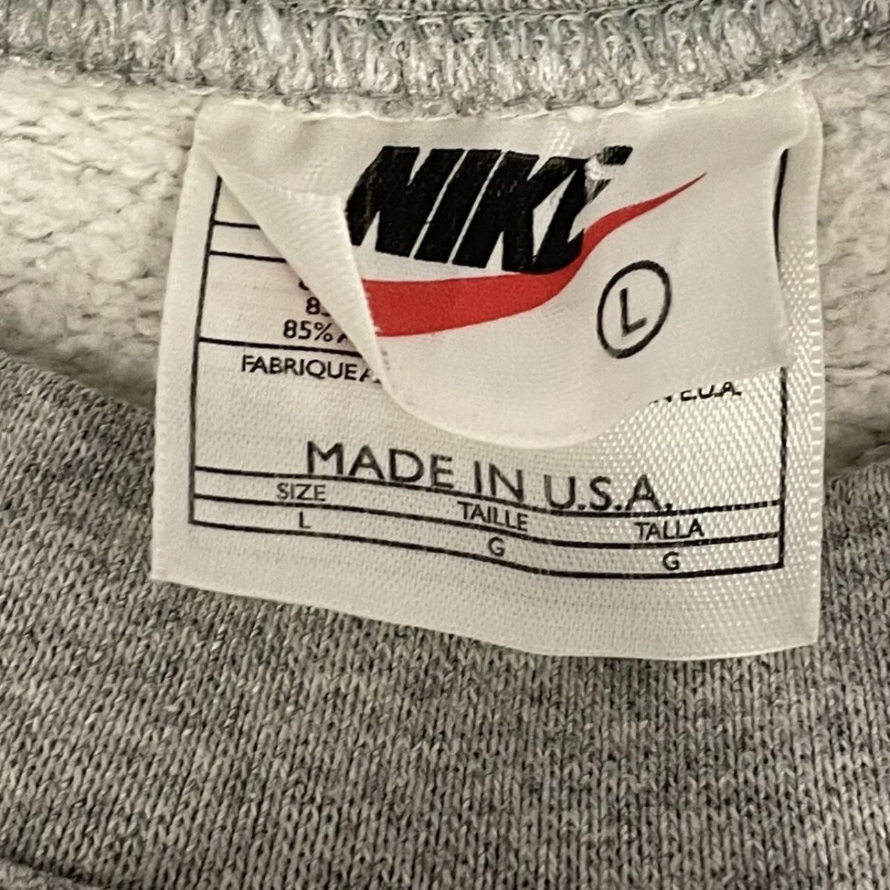 トップス 70s' NIKE vintage sweat made in USA VINTAGE Nike Big Red Center Check Swoosh Black Sweatshirt XXL