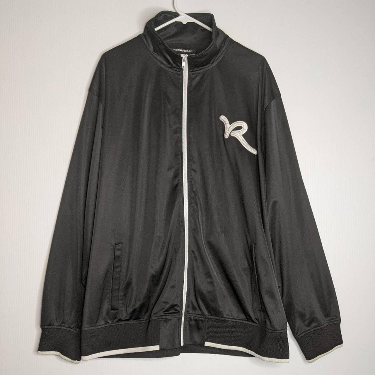 Vintage Y2K Rocawear Black Zip Front Track Jacket... - Depop