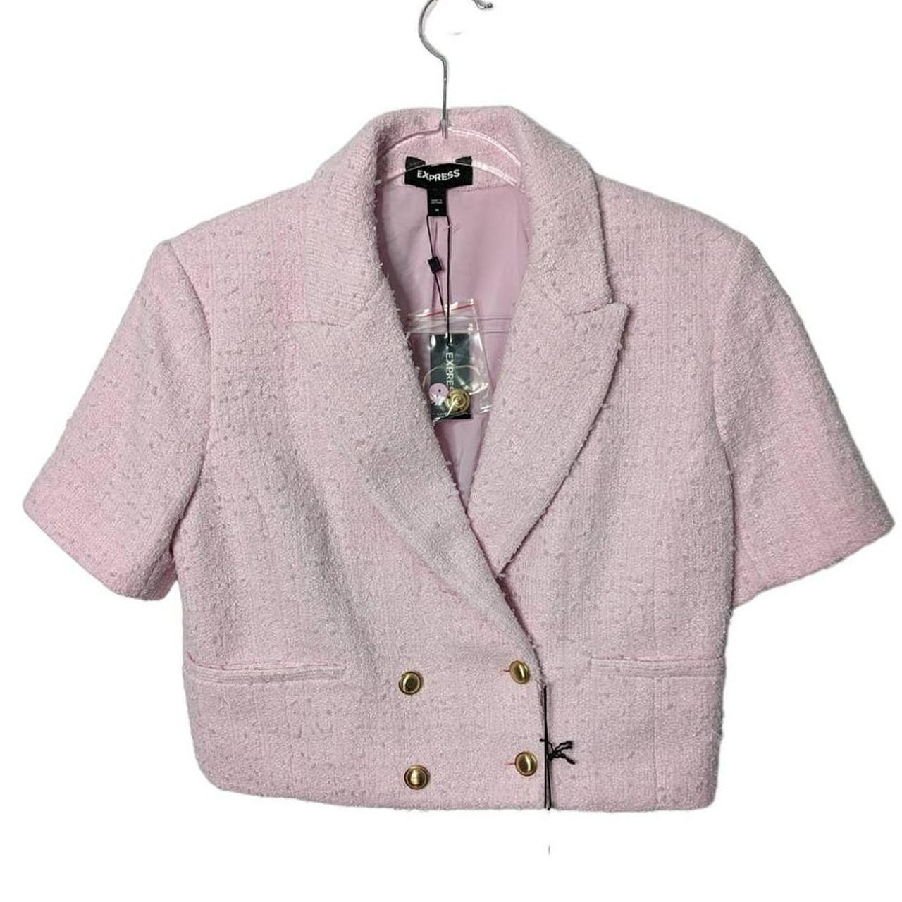 express pink tweed jacket