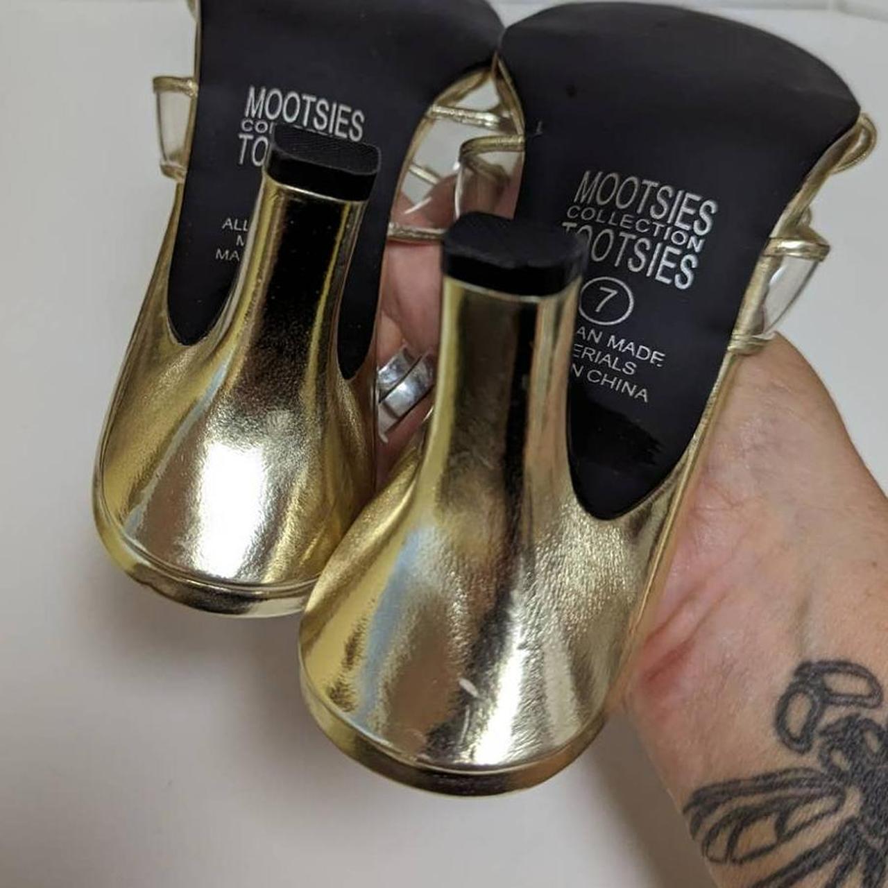 Vintage 90 s Y2K Mootsies Tootsies Gold Satin Clear Depop