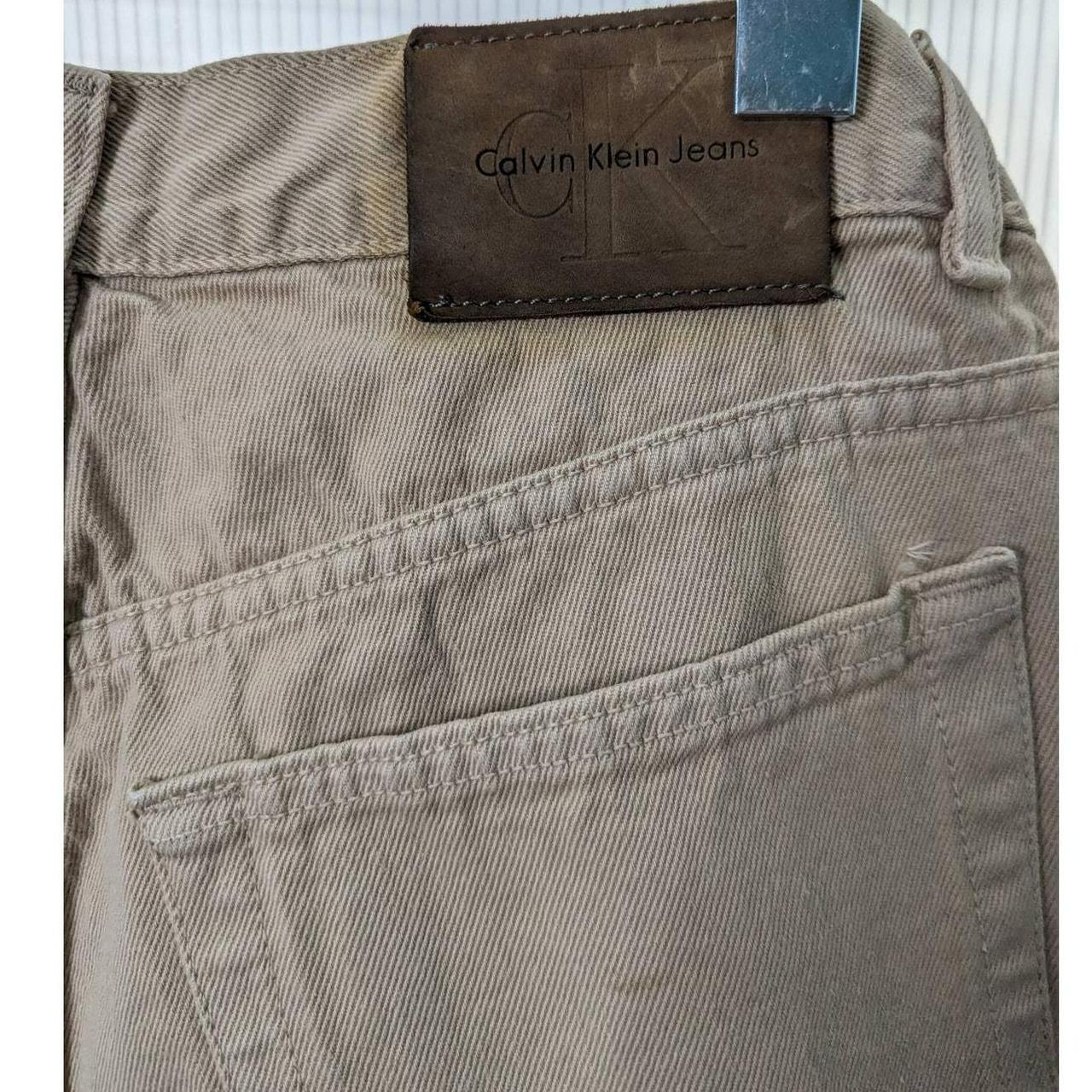 Vintage 90's Men's Calvin Klein Jeans Tan Tapered outlet Jeans Cotton 34x30