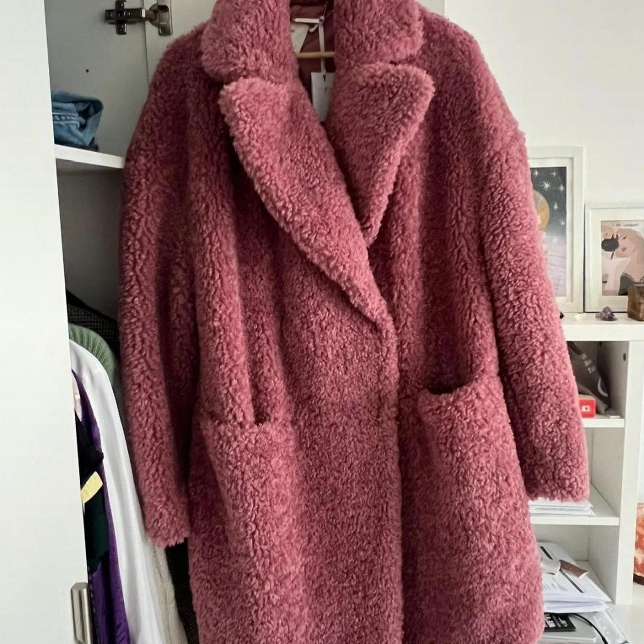 Pink teddy clearance coat primark