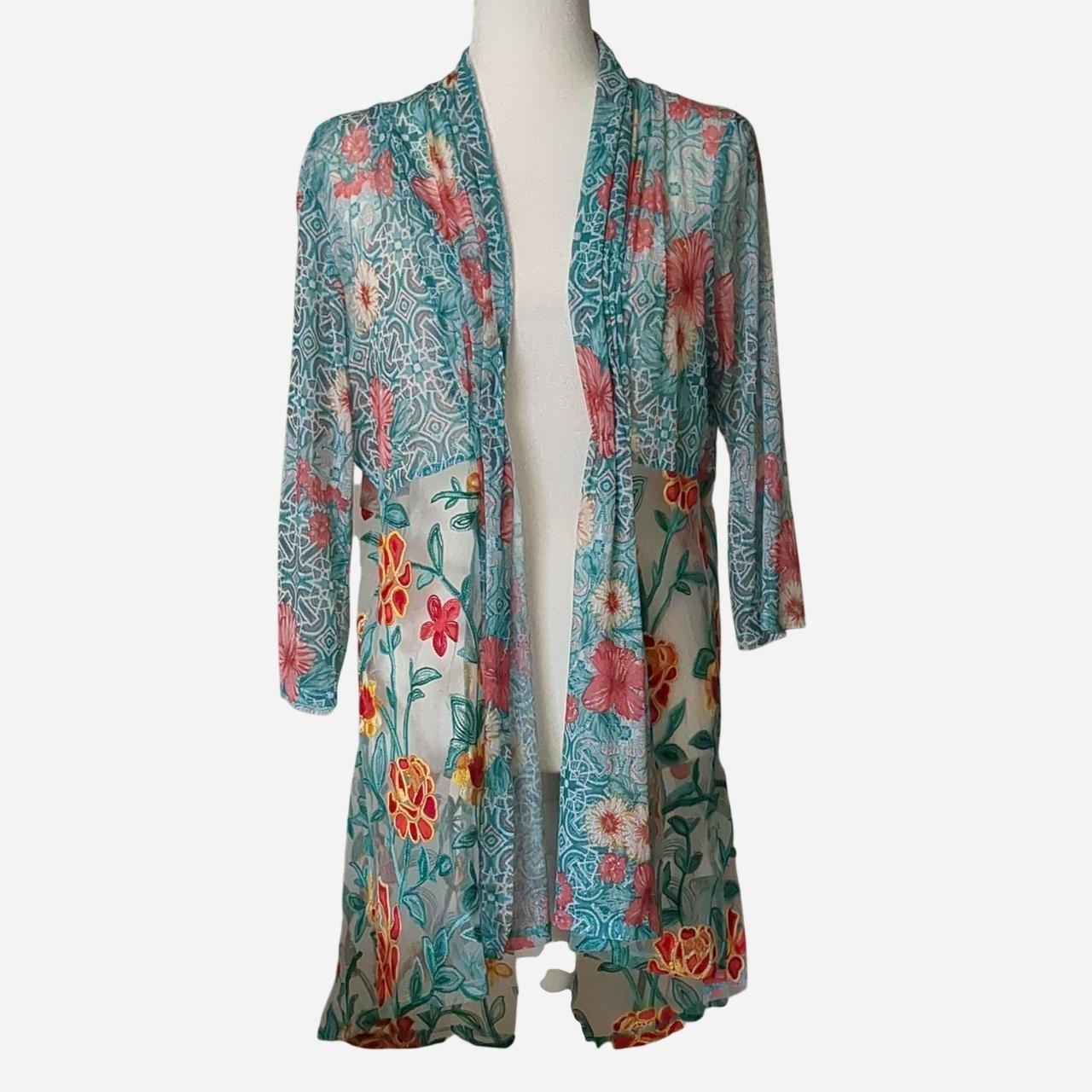 Ruby Rd. Women's Cardigan - Green/Multi - S – Rub… - image 1