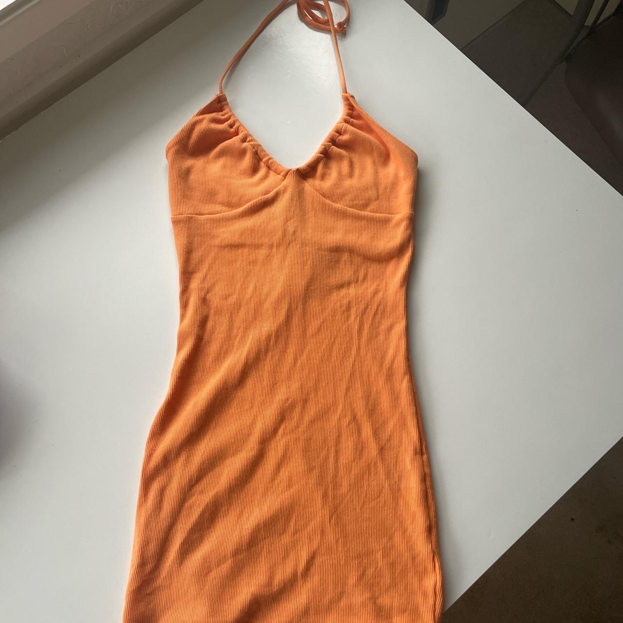 NWT orange garage halter dress!!! Depop