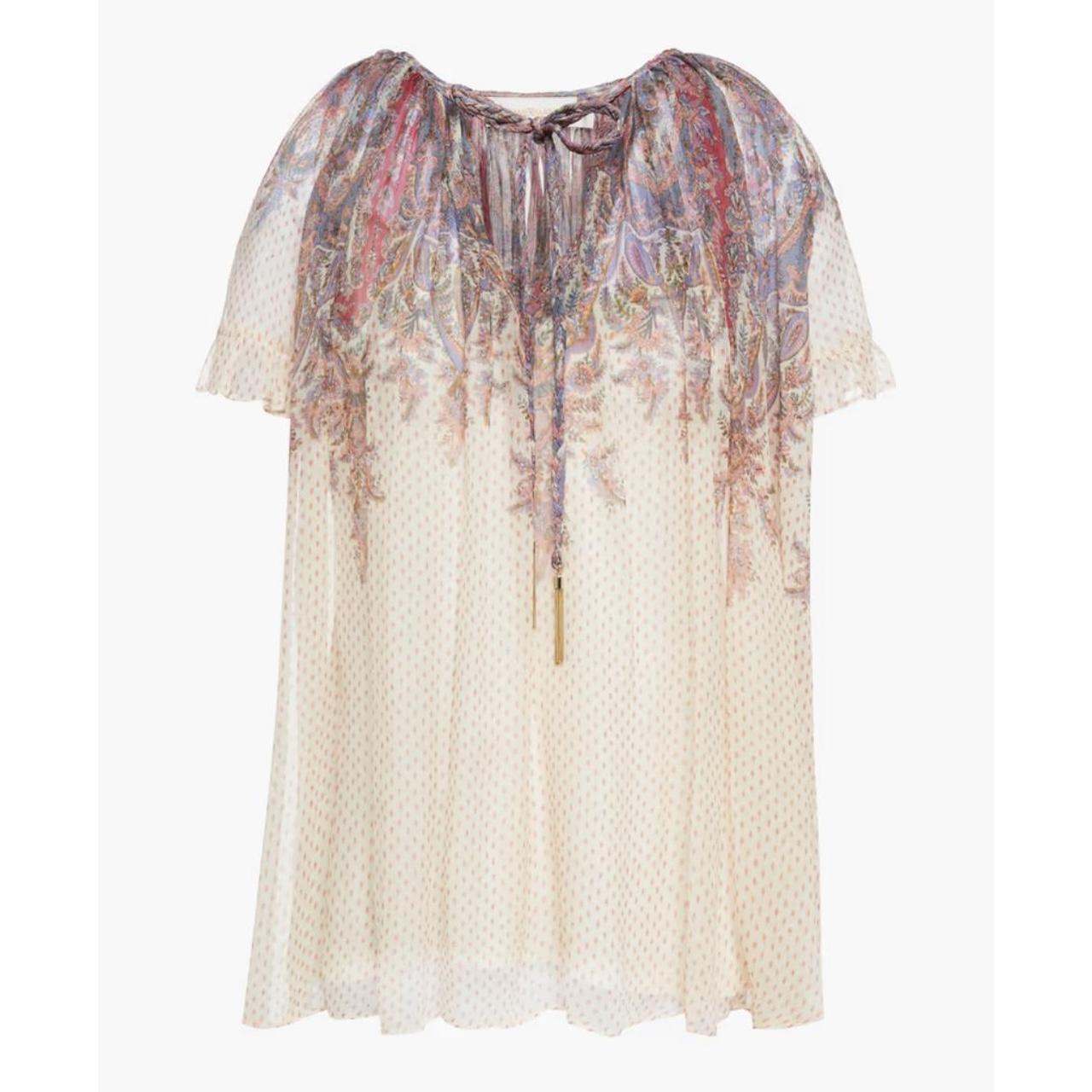 Zimmermann Women's White and Pink Blouse (3)